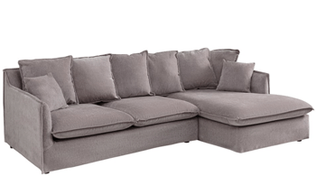 Large velvet corner sofa "Lord" with removable covers - Taupe 



Archived