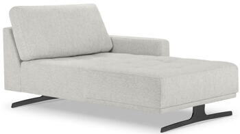 Design chaise longue "Creo" - Light Grey / Black