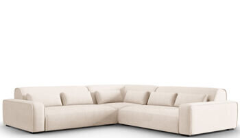 5-Sitzer Design Ecksofa „Lina“, Strukturstoff