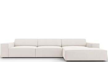 3-Sitzer Design Ecksofa „Jodie“ mit Eckteil rechts - Strukturstoff