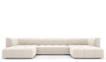 5-Sitzer Design Panorama Sofa „Adams“, Samtbezug