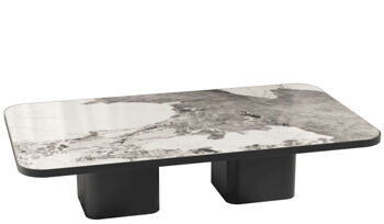 Large design ceramic coffee table "Newport" ceramic Calcatta, 140 x 80 cm