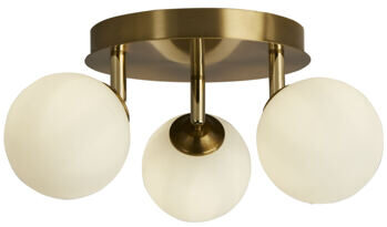 Dimmbare Design Deckenlampe „Crosby“ Gold/Opalglas