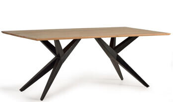 Solid design dining table "Xsilo" 180 x 90 cm