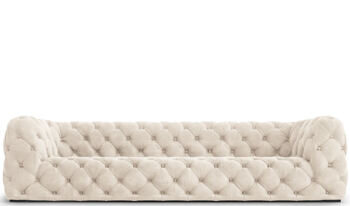 4-Sitzer Design Sofa „Loge“, Samtbezug