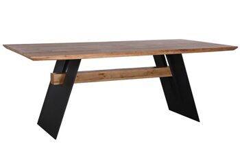 Massvholz dining table "Grand Oak" wild oak oiled, 200 x 100 cm