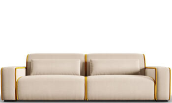 4-seater design sofa "Lina", velvet fabric