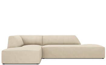 4-seater corner sofa with ottoman "Sao" 273 x 180 cm, with corduroy cover - corner part left