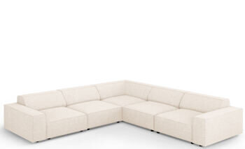 Grosses 6-Sitzer Design Ecksofa „Jodie“ - Chenille