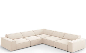 Grosses 6-Sitzer Design Ecksofa „Jodie“ - Samtbezug