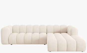 4-Sitzer Design Modul Ecksofa „Lupine“ mit Eckteil rechts - Chenille-Bezug