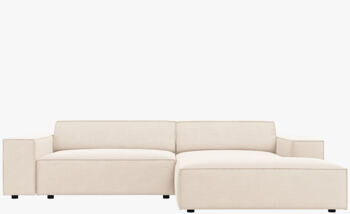 3-Sitzer Design Ecksofa „Jodie“ mit Eckteil rechts - Samtbezug