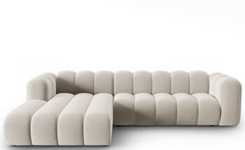 4-Sitzer Design Modul Ecksofa „Lupine“ mit Eckteil links - Samtbezug