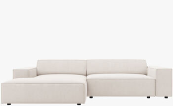 3-Sitzer Design Ecksofa „Jodie“ mit Eckteil links - Strukturstoff