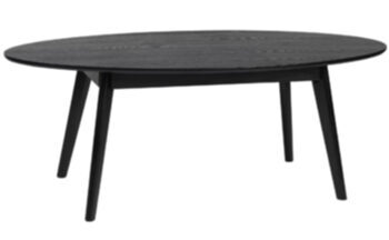 Oval coffee table "Yumi" Black 130 x 65 cm
