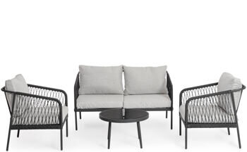 4-seater outdoor design garden lounge "Felipe" - anthracite/grey