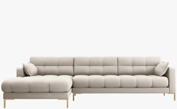 Design corner sofa "Mamaia textured fabric" Beige