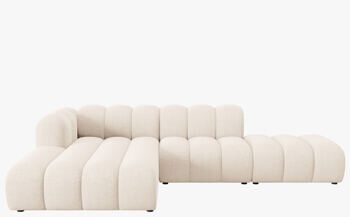 5-Sitzer Design Modul Ecksofa „Lupine“ mit Eckteil links - Chenille-Bezug