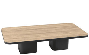 Large design ceramic coffee table "Newport" ceramic light oak, 140 x 80 cm