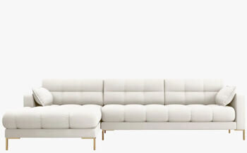 Design corner sofa "Mamaia textured fabric" Light Beige