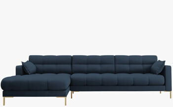 Design corner sofa "Mamaia textured fabric" Blue