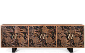 Massives Design Sideboard „Tropicana“, 6-türig - 220 x 74 cm