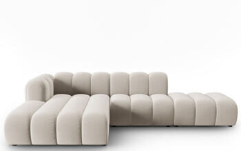 5-Sitzer Design Modul Ecksofa „Lupine“ mit Eckteil links - Samtbezug