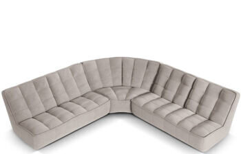 6-Sitzer Design Ecksofa „Moni“, Strukturstoff