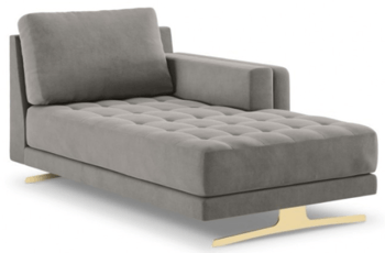 Design chaise longue "Kelso" Light gray 98 x 164 cm