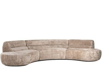 Grosses abgerundetes Design Sofa „Colby“, Sheep Nautre