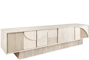 Buffet bas massif "Art Deco II" 200 x 49 cm