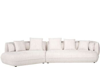 Grosses abgerundetes Design Sofa „Rodina“, Lovely Cream