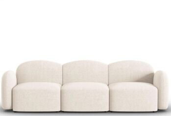 3-Sitzer Design Sofa „Blair“, Chenille Melange