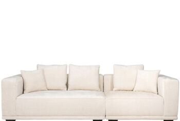 Large 3-seater design sofa "Lusso" Beige chenille