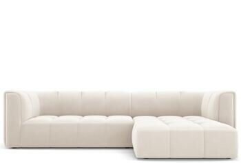 3-Sitzer Design Ecksofa „Adams“ mit Eckteil rechts, Samtbezug