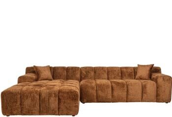 Design Ecksofa „Cube“ mit Eckteil links, Lovely Cinnamon