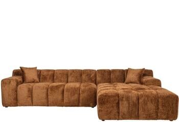 Design Ecksofa „Cube“ mit Eckteil rechts, Lovely Cinnamon