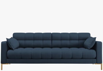 4 seater design sofa "Mamaia textured fabric" Blue