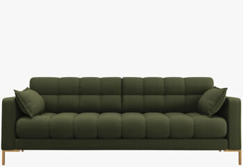 4 seater design sofa "Mamaia textured fabric" Green