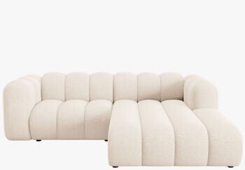 3-Sitzer Design Modul Ecksofa „Lupine“ mit Eckteil rechts - Chenille-Bezug