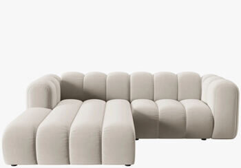 3-Sitzer Design Modul Ecksofa „Lupine“ mit Eckteil links - Samtbezug