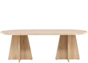 Oval design dining table "Bootcut" 230 x 115 cm - Natural