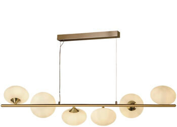 Dimmbare Design Pendellampe „Pebble“, 6-flammig