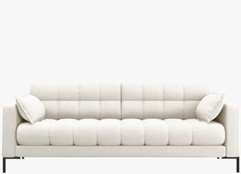 3-Sitzer Designsofa "Mamaia Strukturstoff“ Light Beige