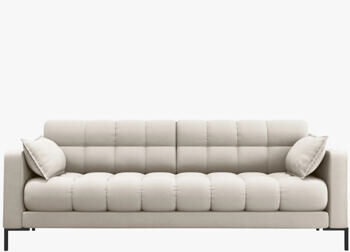 3-seater designer sofa "Mamaia textured fabric" Beige