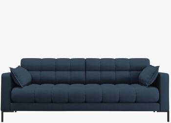 3-Sitzer Designsofa "Mamaia Strukturstoff“ Blau