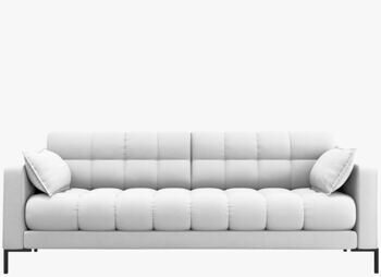 3-Sitzer Designsofa "Mamaia Strukturstoff“ Hellgrau