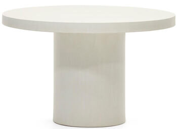 Garden table "Taimi" cement Ø 110 cm - White