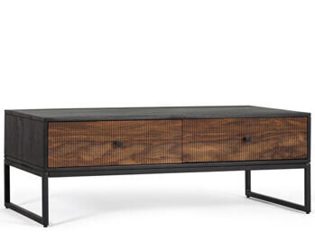 Massiver Design Couchtisch „Varanasi“, 110 x 60 cm