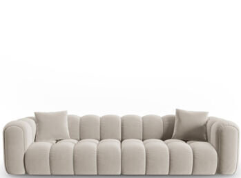 4-seater designer sofa "Clotilde" - velvet upholstery